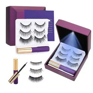 Wholesale drop-shipping magnetic lashes eyelashes water proof with private label case eyeliner supplier