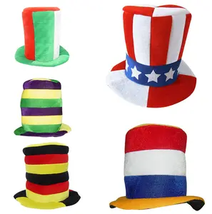 嘉年华7月4日爱国者独立日美国国旗斗帽球迷配件狂欢节帽