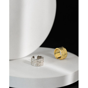 VIANRLA — boucles d'oreilles épaisses, sans perçage, bijoux minimalistes et argentés en or, collection - Product Image 2