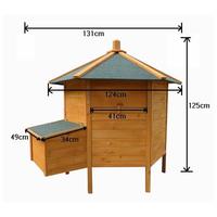 Poulailler en bois à 6 coins avec boîte à œufs, nouveau design, pavillon pour poulets