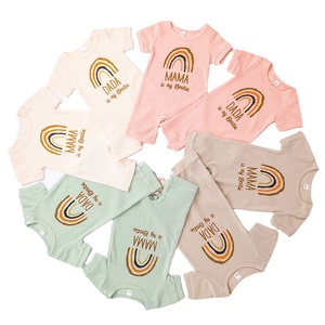 En stock: Mono de verano para bebé, pelele de manga corta tipo gofre, ropa para bebé, venta al por mayor, personalización. - Product Image 1