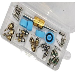 Kit de Válvulas para Aire Acondicionado de Coche, 32 Piezas de Latón Anticorrosión para Sistemas HVAC - Product Image 1