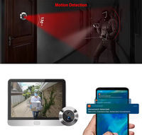 ICam365 Cámara de Seguridad para Puerta con Mirilla WiFi de 3MP para Exteriores, Audio, Detección de Movimiento, Visión Nocturna, Video HD, Pantalla LCD TFT de 4.3 Pulgadas