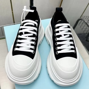 Chaussures à plateforme pour femme, personnalisées, en toile, à lacets, à bout fermé, avec amorti, grande taille, décontractées, tendance, rehaussantes - Product Image 2
