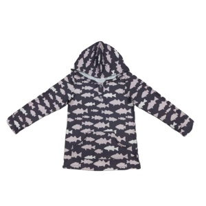 BT1545 RTS เสื้อพิมพ์ลายปลาขนาดเล็กสำหรับเด็กทารก เสื้อฮู้ดแขนยาวสำหรับเด็กทารก - Product Image 1