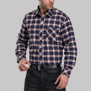 Mejor venta <span class=keywords><strong>barato</strong></span> patrón Fancy <span class=keywords><strong>Plaid</strong></span> camisas de algodón para hombres venta al por mayor de camisa de manga larga - Product Image 4
