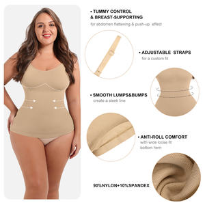 En iyi <span class=keywords><strong>Shapewear</strong></span> üst kolsuz karın sıkıştırma vücut şekillendirici artı boyutu bayan <span class=keywords><strong>Shapewear</strong></span> - Product Image 2