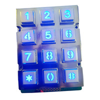 Clavier numérique étanche en acier inoxydable IP 65 3*4 avec lecteur RFID pour usage industriel