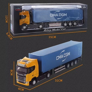 Camion jouet en alliage, camion porte-conteneurs, véhicule de transport, modèle de voiture télécommandée, jouet pour enfants, camion de chargement de conteneurs - Product Image 3
