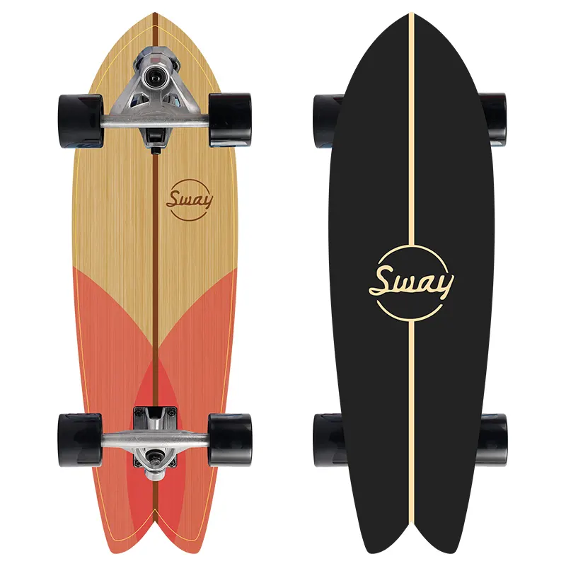 SWAY CX7 Best Quality Skateboard Carver Land Surfing Traning Adult Customize Logo Fish Surfboard 32 inches