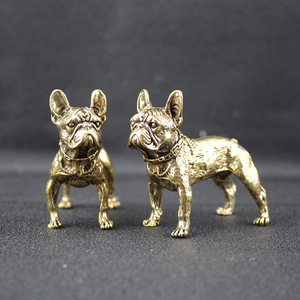 Figura de Bulldog Francés de Latón, Adorno de Metal Sólido, Decoración Coleccionable, Estatua de Animal - Product Image 2