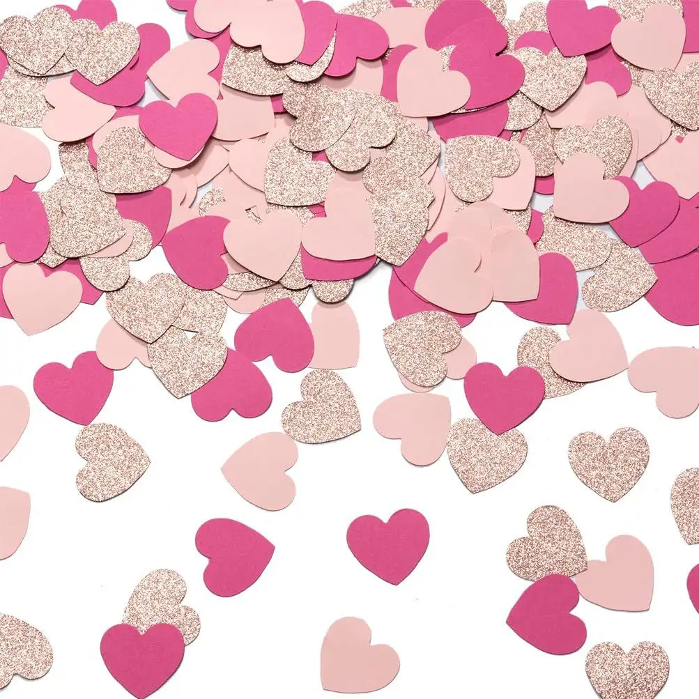 Civi Bruiloftsfeest Tafel Confetti Aangepaste Hartvorm Confetti Voor Valentijnsdag Kleurrijke 18G Confetti Feestartikelen