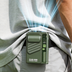 Ventilador de Cintura de 4000mAh con Pantalla Digital, Ventilador Personal Recargable Manos Libres para Cuello y Cintura, para Trabajo al Aire Libre y Deportes - Product Image 2
