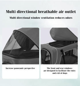 <span class=keywords><strong>Poussette</strong></span> pour animaux de compagnie JXB New Innovation multifonctionnelle portable 3-en-1 avec panier amovible approuvé par les compagnies aériennes - Product Image 3