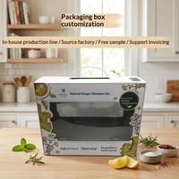 Op maat gemaakte, handvouwbare cadeaudoos met venster, golfkarton, logo-druk mogelijk voor gedroogd fruit en cosmetica