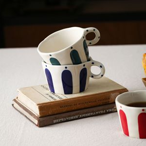 Japanese Style Tea <b>Mug</b> Hand Painted <b>Ceramic</b> <b>Mug</b> Striped Coffee Cup - Product Image 5