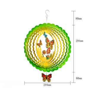 Molinetes de Viento 3D con Forma de Mariposa para Decoración de Jardín, Molinillo de Viento Memético con Diseños de Loto Hawaiano - Product Image 2