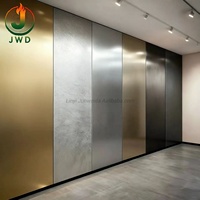 Panel y Tablero de Pared de Fibra de Carbono y Cristal, Lámina de Chapa de Madera de Bambú con Diseño de Textura Metálica de Estilo Moderno