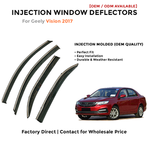 Injection Window Deflectors for Geely Vision 2017 Rain Guards Side Window Visor Wind Deflector Auto Accessories - Product Image 2