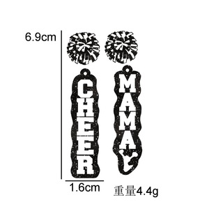 Pendientes Acrílicos Modernos con Estampado para el Día de la Madre, con Letras Brillantes 'Cheer <span class=keywords><strong>Mama</strong></span>', Regalo Festivo - Product Image 5