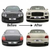 Compatible avec Bentley Flying Spur 2005-2019, mise à niveau vers un kit carrosserie de style 2020, phares LED, feux arrière, pare-chocs
