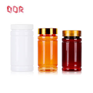 Prix d'usine en gros 120ml 168ml 280ml Pot en PET rouge transparent avec couvercles en PP de qualité pharmaceutique pour pilules de ginseng - Product Image 1