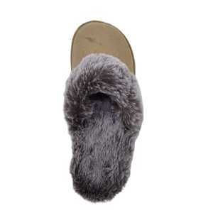 รองเท้าแตะใส่ในบ้านแบบสวมสำหรับผู้หญิง พื้นยาง TPR  ตกแต่งขนเทียม  รับผลิตตามแบบ OEM พร้อมสกรีนโลโก้ - Product Image 4