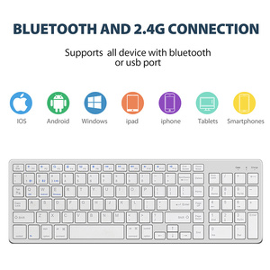 Wireless Keyboard <b>Mouse</b> Combo Ultra Slim Full Size Desktop Keyboard and Optical <b>Mouse</b> USB Receiver <b>for</b> Laptop <b>computer</b> - Product Image 4