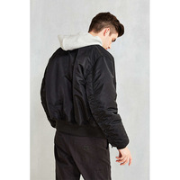 Blouson bomber de style américain pour hommes, coupe ample, style MA-1, vêtements d'hiver pour couples, col montant, fermeture éclair