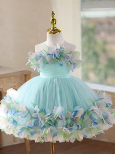 Abito da principessa senza maniche a tinta unita di alta gamma per bambine, nuovo modello 2026, stile Mori, per compleanno, presentazioni di pianoforte e spettacoli per bambini - Product Image 3