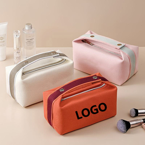 Embroidery LOGO Large-Capacity Canvas <strong>Makeup</strong> Handbag Simple Portable Waterproof and Dust-Proof Toiletry <strong>Case</strong> for Travel Storage - Product Image 1