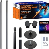 Mise à niveau Portable et Amovible Acier Stripper Fitness Pole Sport Fitness bar Portable Réglable Hauteur Pole Dance Dancing Tube