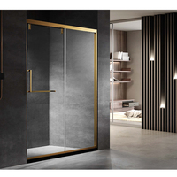 Cube de douche pivotant à 360 °, compartiment de douche en verre facile à nettoyer, porte de salle de bains, écran de douche en verre sans cadre, panneau en verre fixe