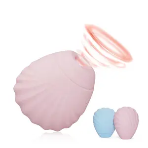 Silikon seluruh tubuh bentuk kerang kecil Vibrator penghisap klitoris mainan seks penghisap pentil 7 mode penghisap