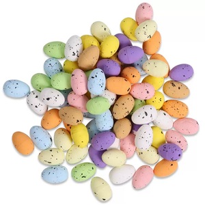 Œuf de Pâques en mousse solide pour adultes, accessoires décoratifs DIY, fausses petites décorations, pois colorés, colombes durables pour usage intérieur - Product Image 5