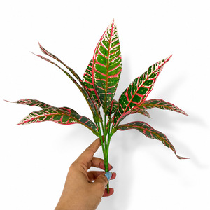 Bouquet de feuilles d'arbre de paon artificielles en soie, décoration végétale pour la maison, les mariages et l'aménagement paysager, 10cm-30cm, style naturel champêtre - Product Image 3