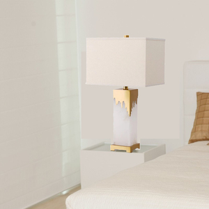 Đèn Bàn Phong cách Trung Quốc Sáng Tạo phòng ngủ sang trọng Đèn đầu giường hiện đại bằng đá cẩm thạch trắng - Product Image 1