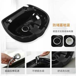 Lit de shampooing spécial pour salon de coiffure, style simple et haut de gamme, en cuir synthétique, pour salon de coiffure, spa, sortie d'usine, tendance sur les réseaux sociaux - Product Image 4