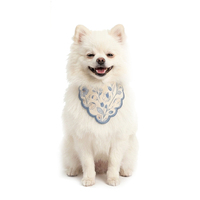 Bandana pour chien léger et respirant, brodé main, motif abeille, fleur, pomme de pin, fruit, accessoire photo pour chiot
