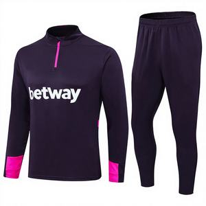 Traje de Entrenamiento de Fútbol de Otoño/Invierno con Media Cremallera, Clubes Europeos West Ham United 24/25, 100% Poliéster de Secado Rápido - Product Image 1