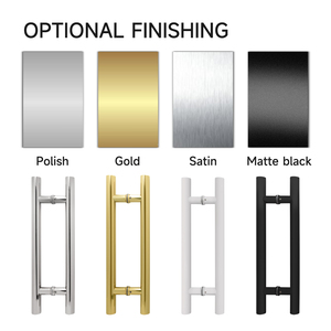 Manija tipo H de tamaño personalizado manija de puerta de vidrio de acero inoxidable de diseño moderno para interiores para puertas de ducha de oficinas de hoteles - Product Image 2