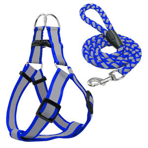 Kingtale wholesale easy walk nylon step in reflective dog harness and leash set - Product Image 3