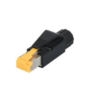 موصل RJ45 Cat6 RJ45 مضاد للماء من SIGNAL IP67 مع 4 دبابيس و8 دبابيس، موصل RJ45 أسود