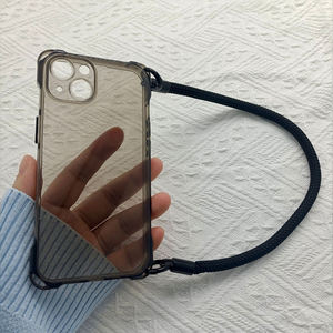 Para <span class=keywords><strong>iPhone</strong></span> 15 Plus 16 14 Pro Max <span class=keywords><strong>13</strong></span> 12 Mini 11 Pro Clear Colorful TPU <span class=keywords><strong>Funda</strong></span> a prueba de golpes con cordón corto Correa para <span class=keywords><strong>colgar</strong></span> <span class=keywords><strong>Funda</strong></span> para teléfono - Product Image 5