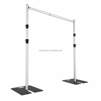 Kit de Soporte Ajustable para Telón de Fondo de Boda 20x14FT con Arco para Fiestas y Bodas, Base Metálica Reforzada