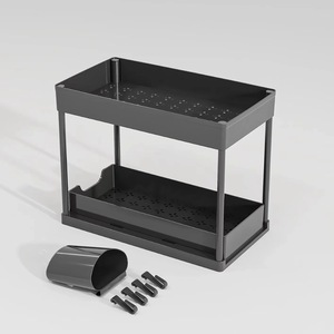 Organisateur <span class=keywords><strong>de</strong></span> panier sous <span class=keywords><strong>armoire</strong></span> coulissante Organisateur <span class=keywords><strong>de</strong></span> panier sous évier noir sous évier <span class=keywords><strong>Rangement</strong></span> <span class=keywords><strong>pour</strong></span> salle <span class=keywords><strong>de</strong></span> bain <span class=keywords><strong>Cuisine</strong></span> - Product Image 3