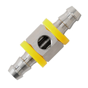 Conector de línea de combustible tipo T, adaptador de púas amarillo de acero inoxidable 3/8 1/2 para piezas de modificación de automóviles - Product Image 2