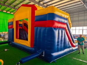 Brincolín Inflable Vibrante de Doble Tobogán Multicolor para Jardín, Brincolín Comercial de Grado Premium para Eventos, Brincolín Inflable para Fiestas Infantiles - Product Image 5