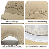 Gorras de Béisbol Deportivas Personalizadas de 6 Paneles al por Mayor, Gorras de Algodón Lavado Desgastado Vintage para Hombre y Mujer, para las Cuatro Estaciones