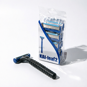 Paquete de 10 Cuchillas Dobles KAI Leaf2 para el Cuidado Diario de la Piel, para Todo Tipo de Piel - Product Image 1
